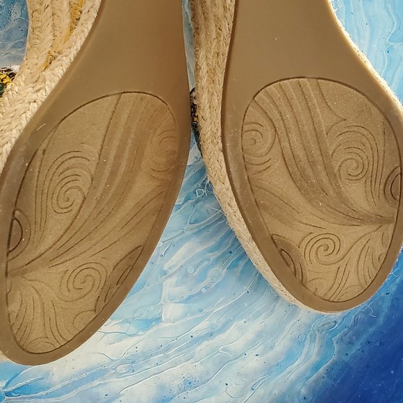 Impo stretch Taedra multicolor Phyton print wedges platform slip on sandals 8.5 - Picture 10 of 12